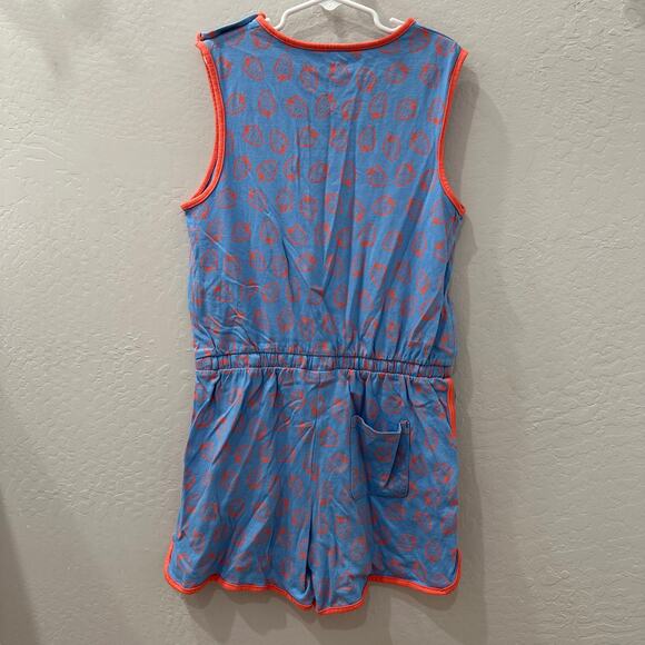 Mini Boden Blue Strawberry Tank Romper - Picture 5 of 7